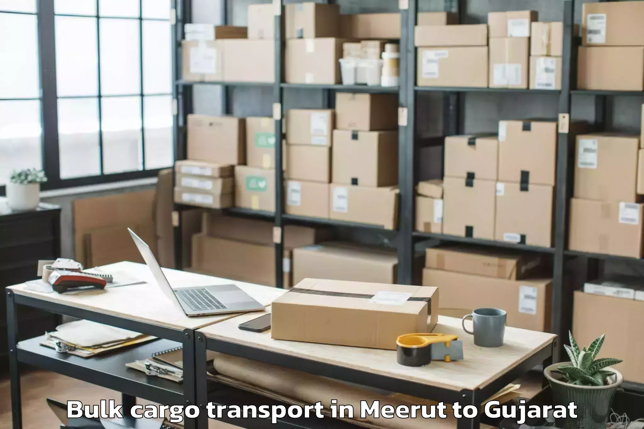 Easy Meerut to Hansot Bulk Cargo Transport Booking